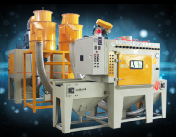 新能源行業專用自動噴砂機，硅晶片專用噴砂機